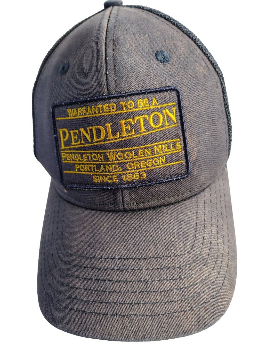 Men's Navy Blue Adjustable Pendleton Branded Mesh-Back Baseball Cap